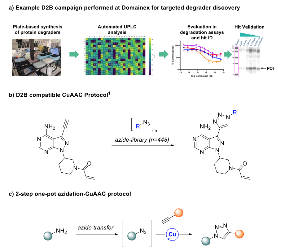 Example D2B campaign for targeted degrader discovery