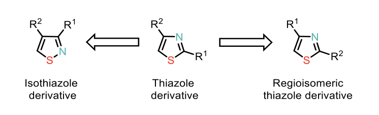 Structural permutation of a disubstituted thiazole derivative